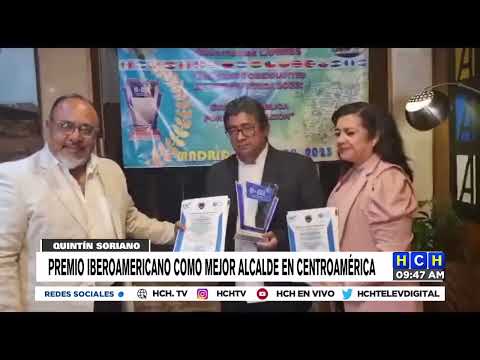 Premio Iberoamericano como mejor alcalde en Centroamérica