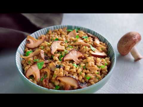 Блюда из круп MAKFA | Перлотто с лесными грибами и зеленью
