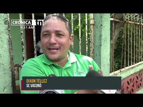 Familias se inmunizan contra el Covid 19 en Tipitapa - Nicaragua