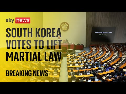 Watch live: South Korean parliament votes to lift martial law