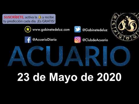 Horóscopo Diario - Acuario - 23 de Mayo de 2020