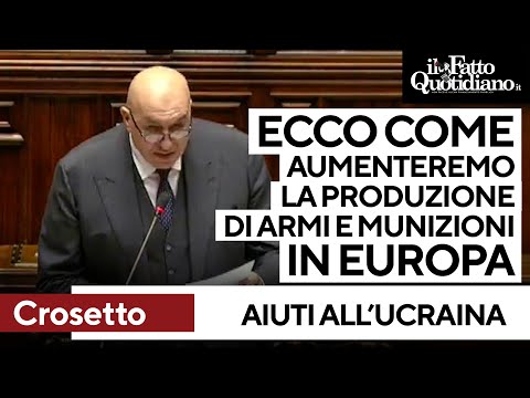 Crosetto sulle armi all'Ucraina: "Ecco come aumenteremo la produzione in Europa"