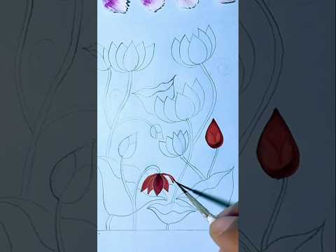 How To Draw Flowers Easily🌻 || Simple and interesting || How To Draw Flower|#art #satisfying #shorts
