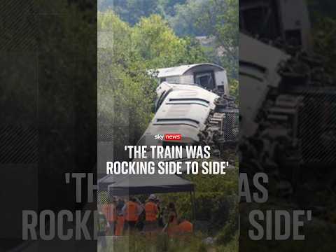 'The train was rocking side to side'