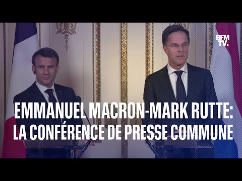 Retrouvez la conférence commune d'Emmanuel Macron et Mark Rutte en intégralité