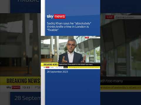 Sadiq Khan says knife crime in London is "fixable"