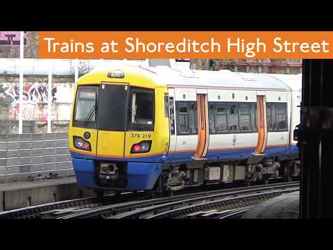 London Overground Trains At Shoreditch High Street