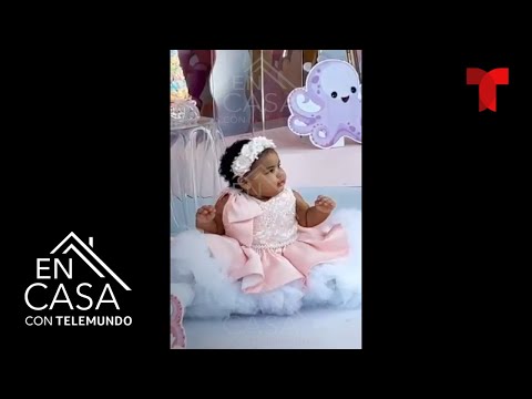 ¡Y los cumplió muy feliz!  Cattleya, hija de Yailín 'La Más Viral', celebró su primer cumpleaños