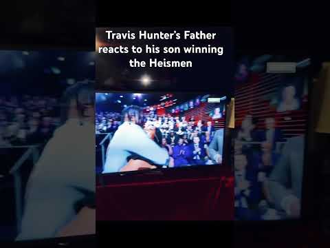 Part 1. Travis Hunter Sr, reacts to his son Travis Hunter Jr winning  The Heisman Trophy Award.