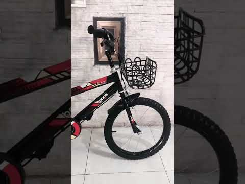 xe đạp trẻ em Beige,Xe đạp trẻ em trai 6-15 tuổi, có bánh phụ tháo rời và giỏ xe