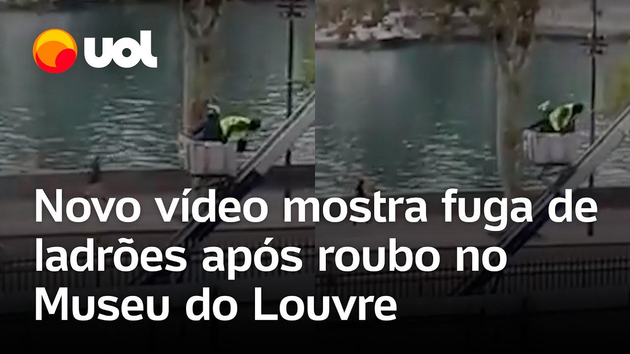 Louvre: vídeo mostra fuga de ladrões em guindaste após roubo milionário de joias em museu