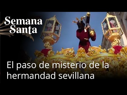 Semana Santa 2023 | El dorado del paso de misterio de la Hermandad de San Roque deslumbra en Sevilla