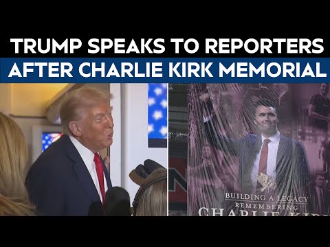 Charlie Kirk Memorial |  Trump Speaks To Reporters Onboard Air Force One After Kirk Memorial