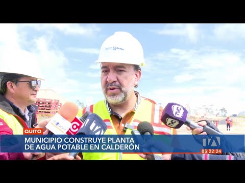 El alcalde Muñoz visitó la planta de agua potable que se construye en Calderón