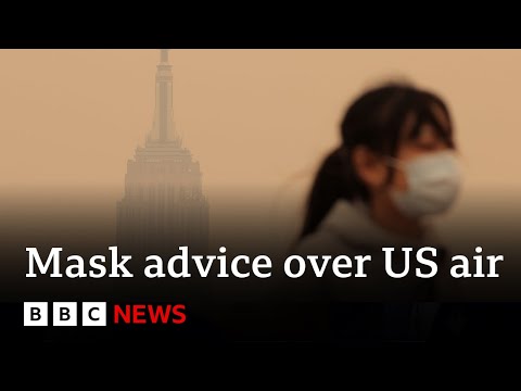 North America advice to mask up over air quality - BBC News