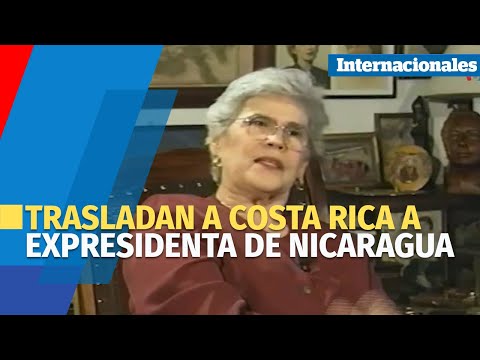 Trasladan a Costa Rica a Violeta Chamorro, expresidenta de Nicaragua