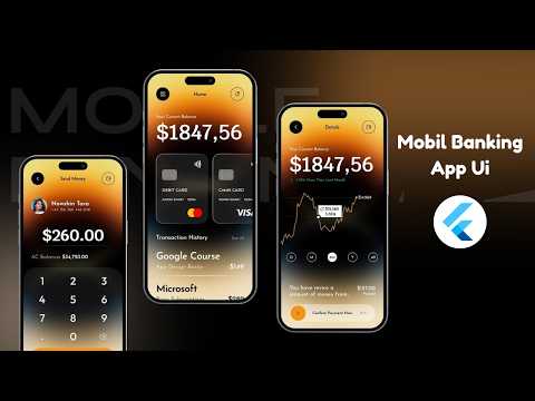 Mobile Banking App Flutter || Flutter UI Design