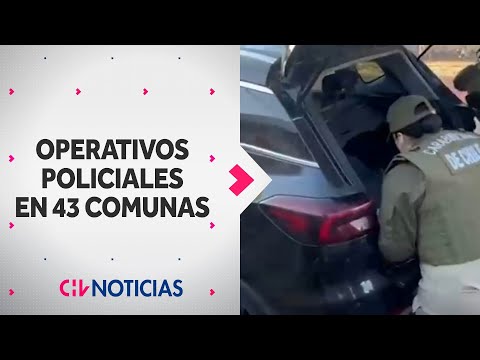 MASIVO CONTROL POLICIAL en 43 comunas de Santiago: Tres personas fueron detenidas en fiscalizaciones