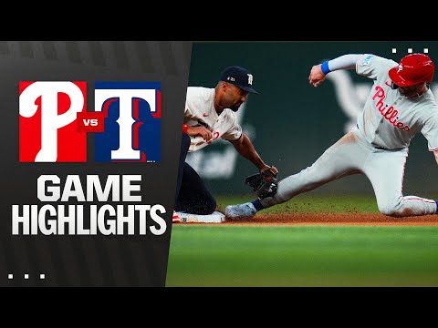 Phillies vs. Rangers Game Highlights (8/8/25) | MLB Highlights