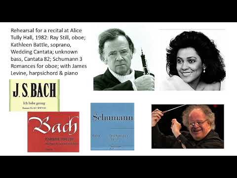 Ray Still, James Levine, Kathleen Battle rehearsal @ Alice Tully Hall, 1982