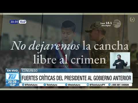 Primer informe de Gestión del presidente Santiago Peña ante el Congreso
