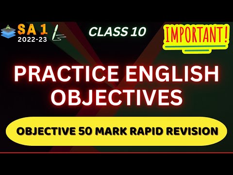 SA1 Class 10 English Selective Questions |  | Very Very Important | Aveti Learning |