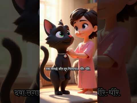 बिल्ली और बच्चा 🤠🤩की कहानी 🐱 #shortvideo #kits #cartoon #youtubeshorts #shortsviral #trending