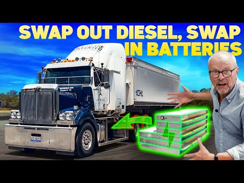 This GIANT Electric Semi Can Swap Out Its Batteries!