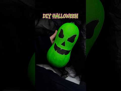 Неоновий гарбуз на Геловін 🎃💚 Швидкий DIY декор