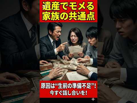 遺産の分け前で崩壊する家族の共通点！今からできる争続対策はコレ。#shorts #遺産トラブル #遺産争い #争続 #相続