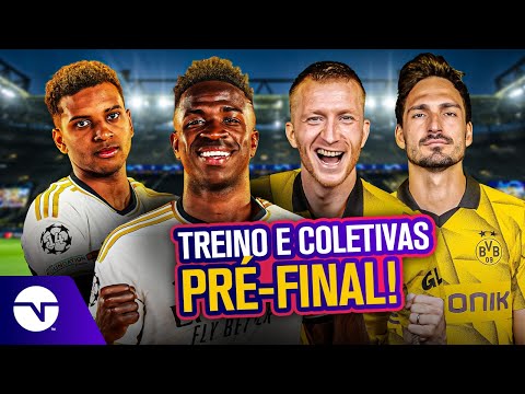 ÚLTIMOS TREINOS E COLETIVAS DE REAL MADRID E BORUSSIA DORTMUND PARA A FINAL DA CHAMPIONS!