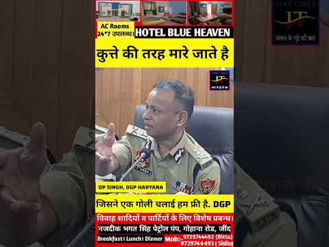 कुत्ते की तरह मारे जाते हैं.. DGP हरियाणा #jindtimes #ips #news #dgp #breakingnews #ब्रेकिंगन्यूज़