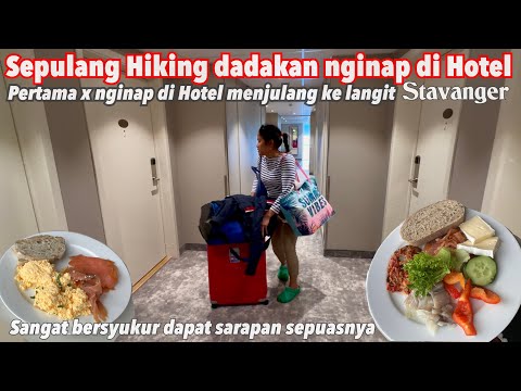 SEPULANG HIKING NGINAP DADAKAN DI HOTEL STAVANGER ADA 2 CEBOKAN & DAPAT SARAPAN SEPUASNYA