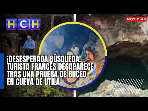 ¡Desesperada búsqueda! Turista francés desaparece tras una prueba de buceo en cueva de Utila