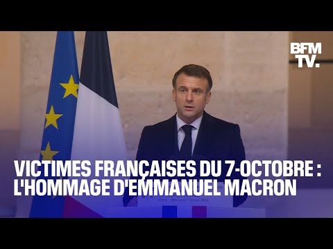 Hommage aux victimes françaises du 7-Octobre: le discours d'Emmanuel Macron aux Invalides