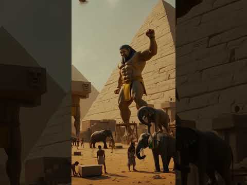 Giants Built the Pyramids? 🏋️‍♂️🗿 #Pyramids #Giants #SuperhumanStrength #WhatIf #AncientMystery