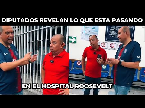 ALDO DÁVILA Y ORLANDO BLANCO LLEGAN AL HOSPITAL ROOSEVELT TRAS COLAPSO EN LOS HOSPITALES, GUATEMALA