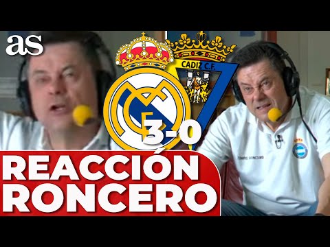 REAL MADRID 3 - CÁDIZ 0 | Reacción de RONCERO a los goles de JOSELU, BRAHIM y BELLINGHAM