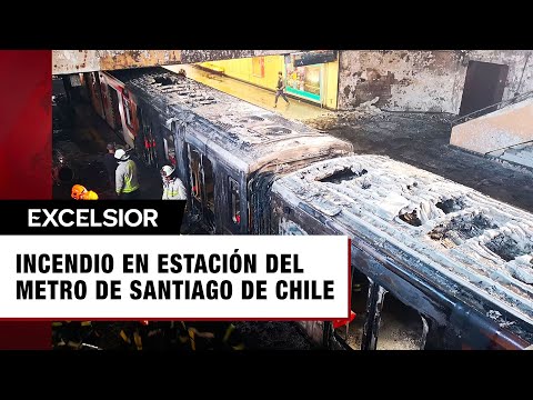 Se incendió una estación de metro en Santiago de Chile