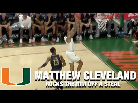 Miami’s Matthew Cleveland Rocks The Rim Off A Steal