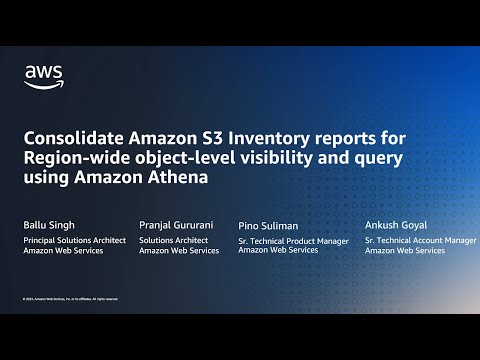 Consolidate and query Amazon S3 Inventory reports for Region-wide object-level visibility