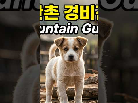 귀가 역삼각형으로 접힌  귀여운  흰강아지를  시골마을에서 만남.A cute puppy with ears <strong>folded</strong>#백구강아지