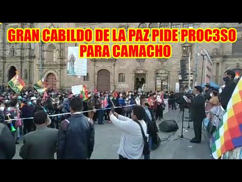 COORDINADORA DE LA DEMOCRACIA RE4LIZO CABILDO EN LA PLAZA SAN FRANCISCO DE LA PAZ..
