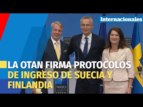 La OTAN firma protocolos de ingreso de Suecia y Finlandia