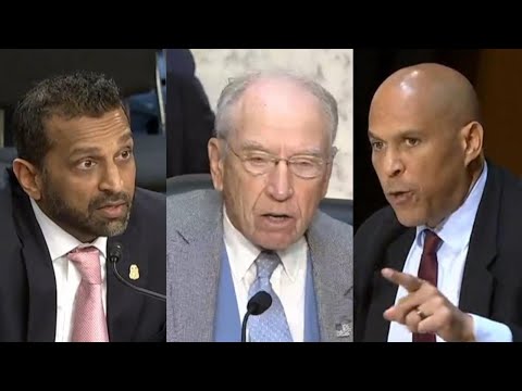 Watch: Booker clashes with Patel, Grassley during Senate hearing