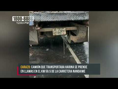 ¡De película! Camión toma fuego en Nandaime - Nicaragua