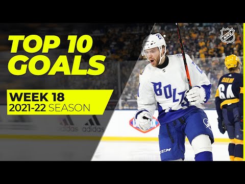 Top 10 Goals from Week 18 of the 2021-22 NHL Season video clip