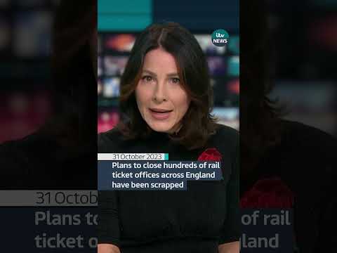 Plans to close hundreds of rail ticket offices across England have been scrapped #itvnews #train