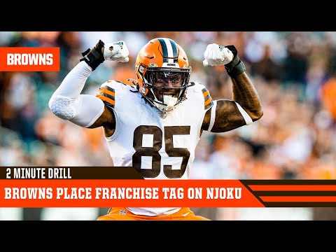 Browns Place Franchise Tag on David Njoku | 2 Minute Drill video clip