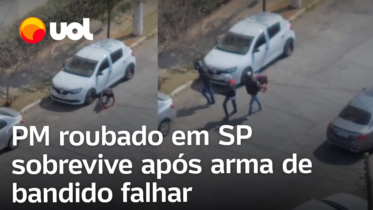 PM é roubado em São Paulo mas sobrevive após arma de bandido falhar